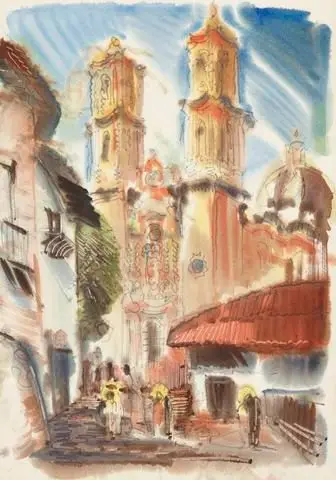 Untitled [Scene in Mexico] by Artist: Eero Saarinen