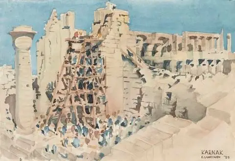 Untitled [Scene in Egypt] by Artist: Eero Saarinen