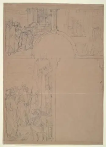 Christ and the Adultress by Artist: Alfred Rethel
