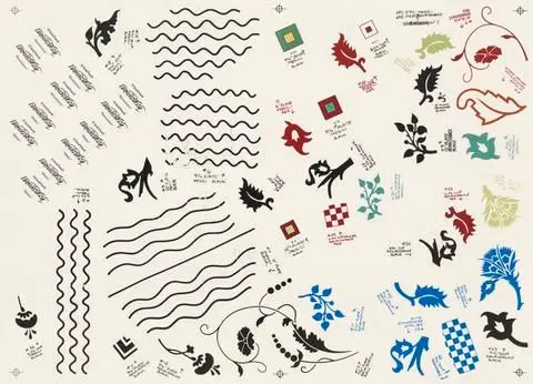 Page of decals by Designer: Ettore Sottsass