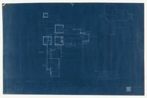 Blueprints for "Sondern House" by Architect: Frank Lloyd Wright