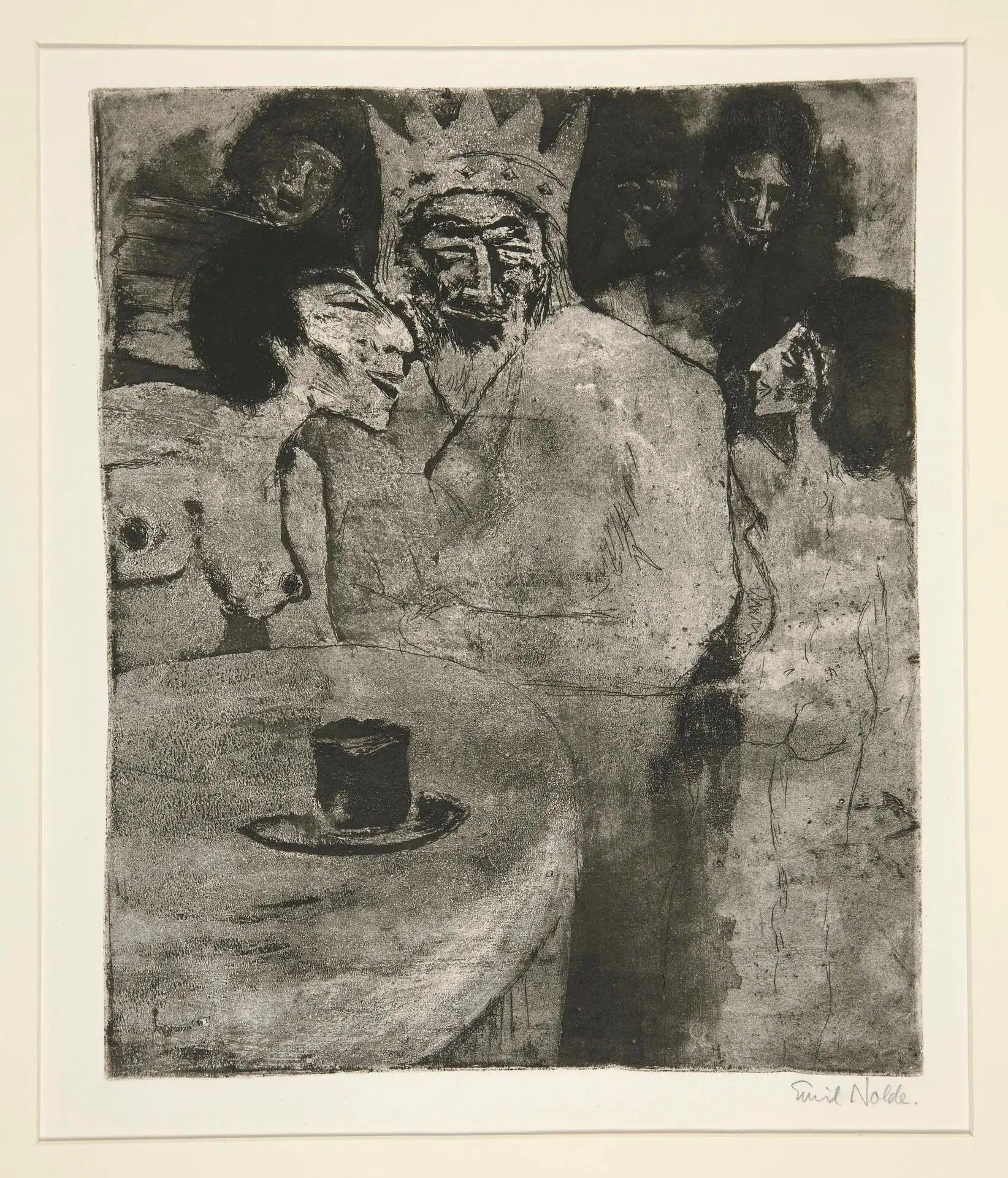 Salomo und seine Frauen (Solomon and His Wives) by Artist: Emil Nolde