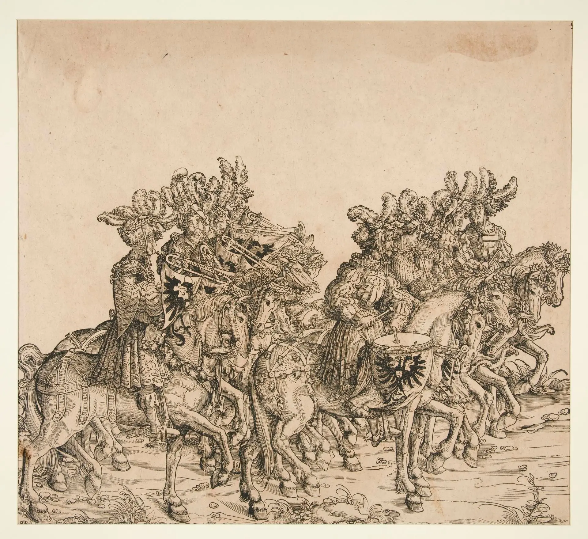 Imperial Trumpeters by Artist: Leonhard Beck