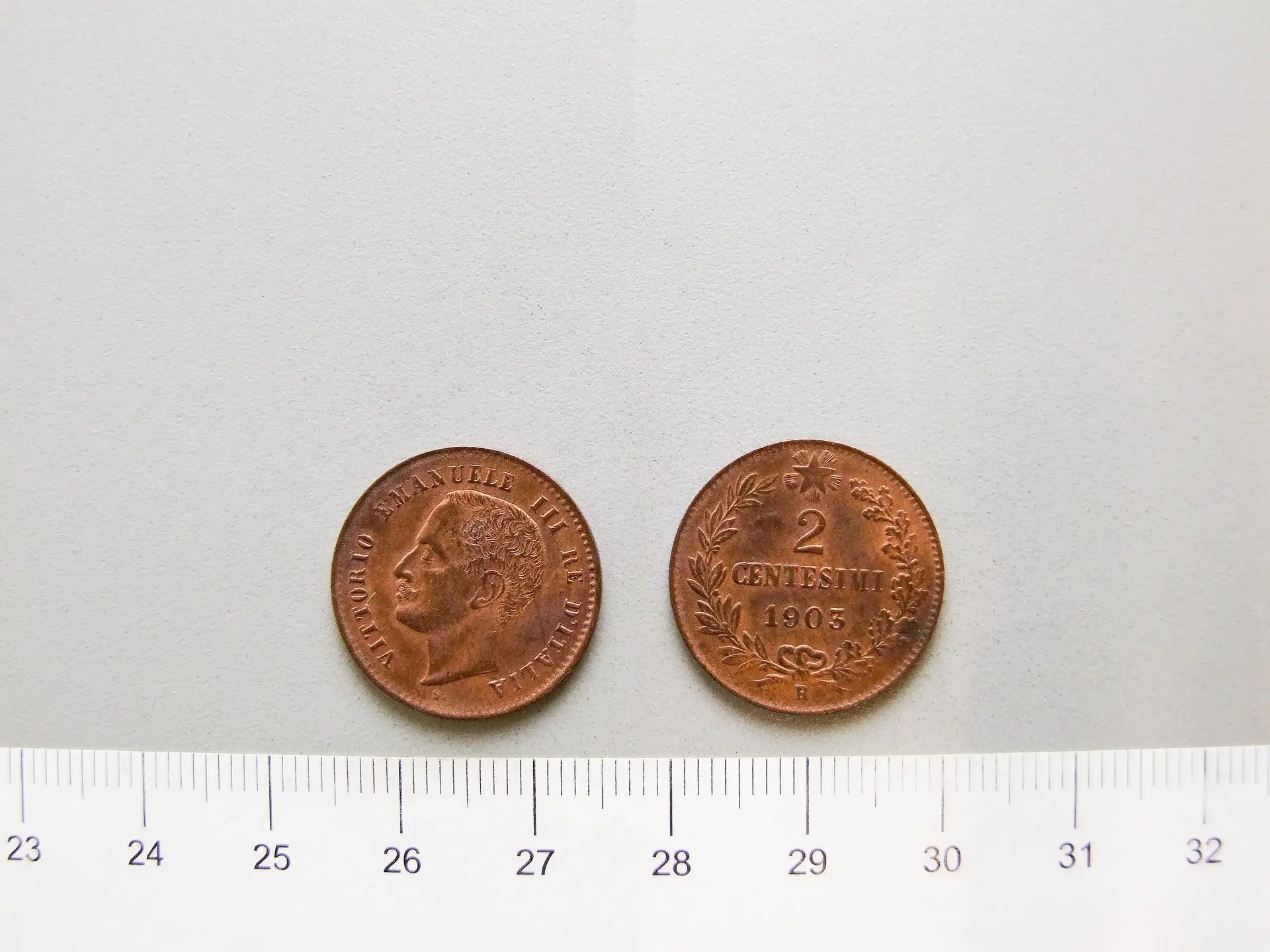 2 Centesimi of Victor Emmanuel III, King of Italy from Rome by Mint: Rome//Ruler: Victor Emmanuel III, King of Italy, 1869–1947, ruled 1900–1946