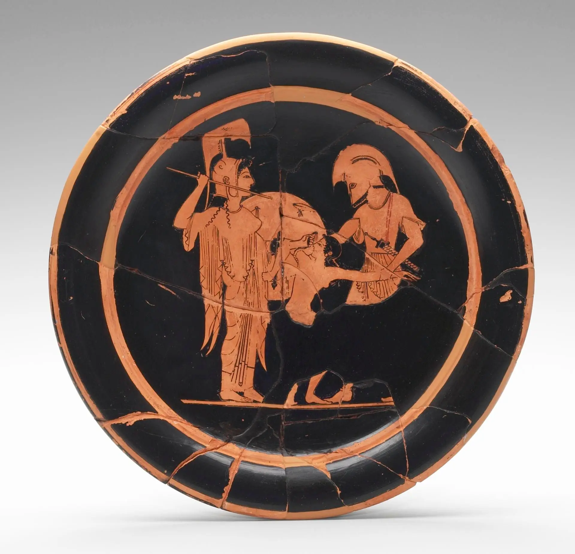 Plate showing Ajax and Kassandra by Artist: Paseas