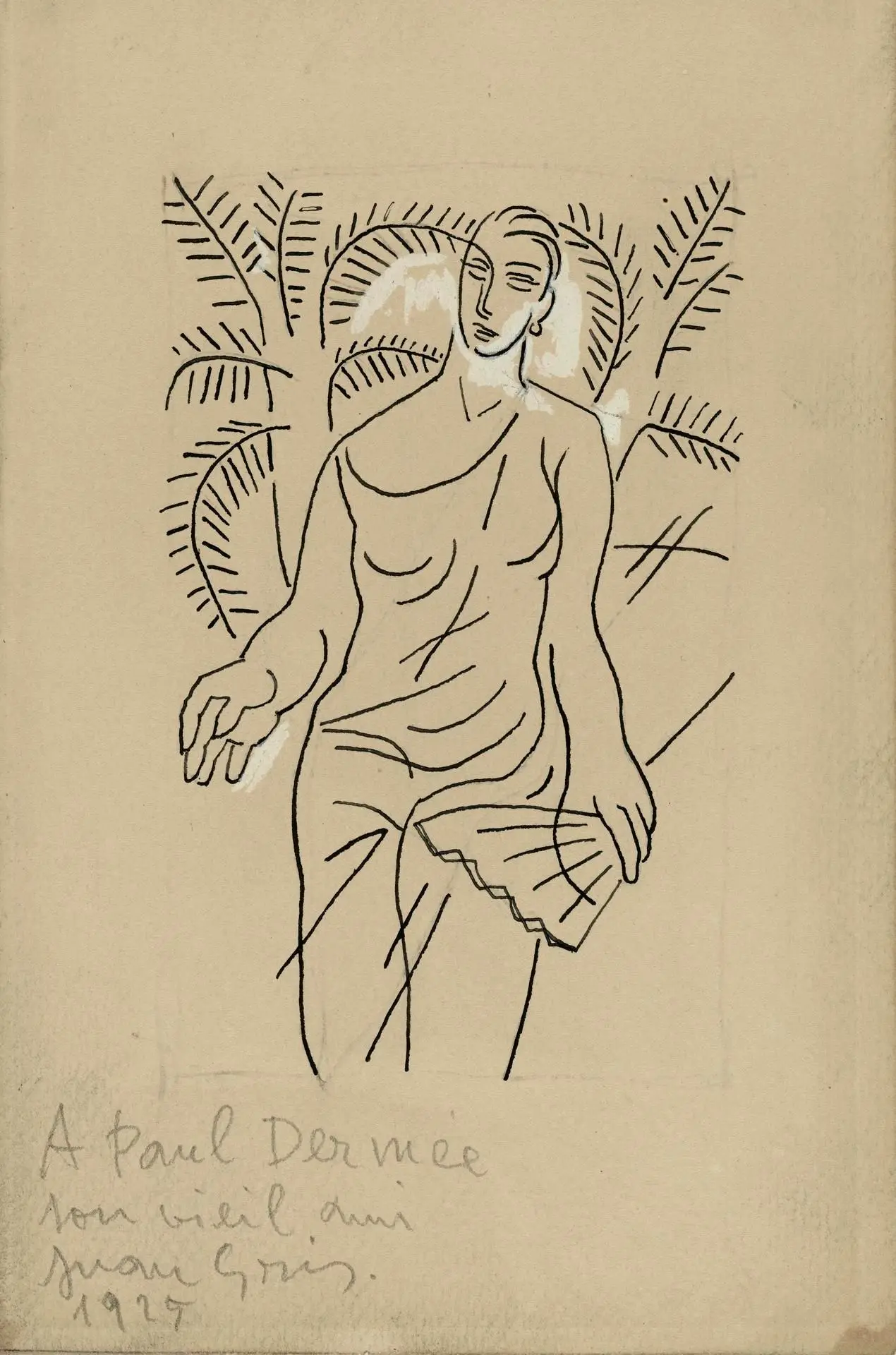 Femme à l' éventail (Woman with a Fan) by Artist: Juan Gris