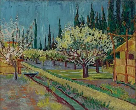 Orchard Bordered by Cypresses by Artist: Vincent van Gogh