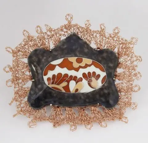 "Retouched #7" Brooch by Maker: Jill Baker Gower