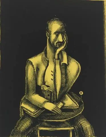 Man Seated at Table No. 2 by Artist: Theodore J. Roszak