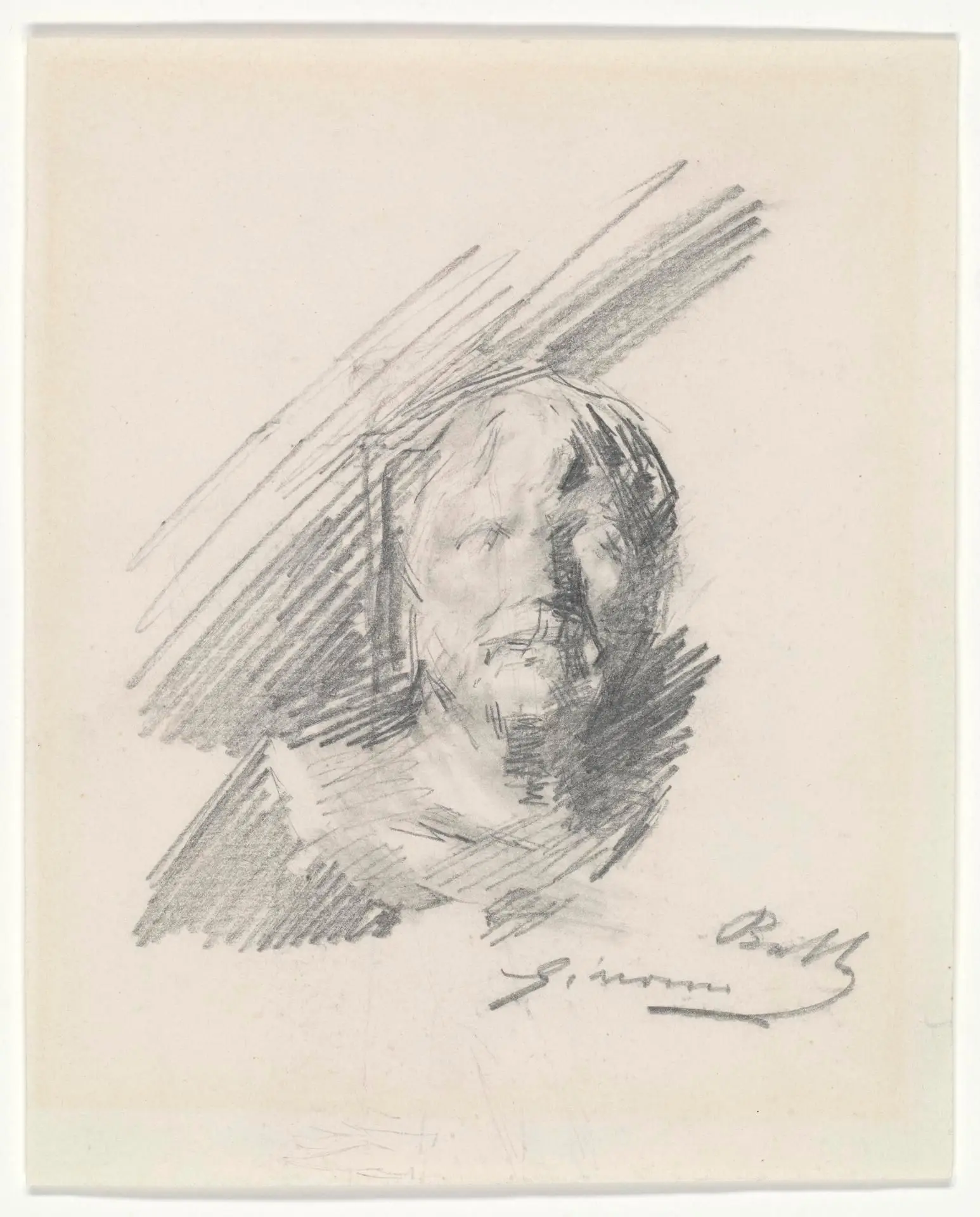 Study of an Antique Head of Seneca by Artist: Giacomo Balla