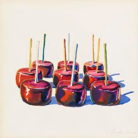Nine Jelly Apples by Artist: Wayne Thiebaud