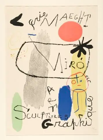 Galerie Maeght, Miró, Sculptures Art Graphique by Artist: Joan Miró