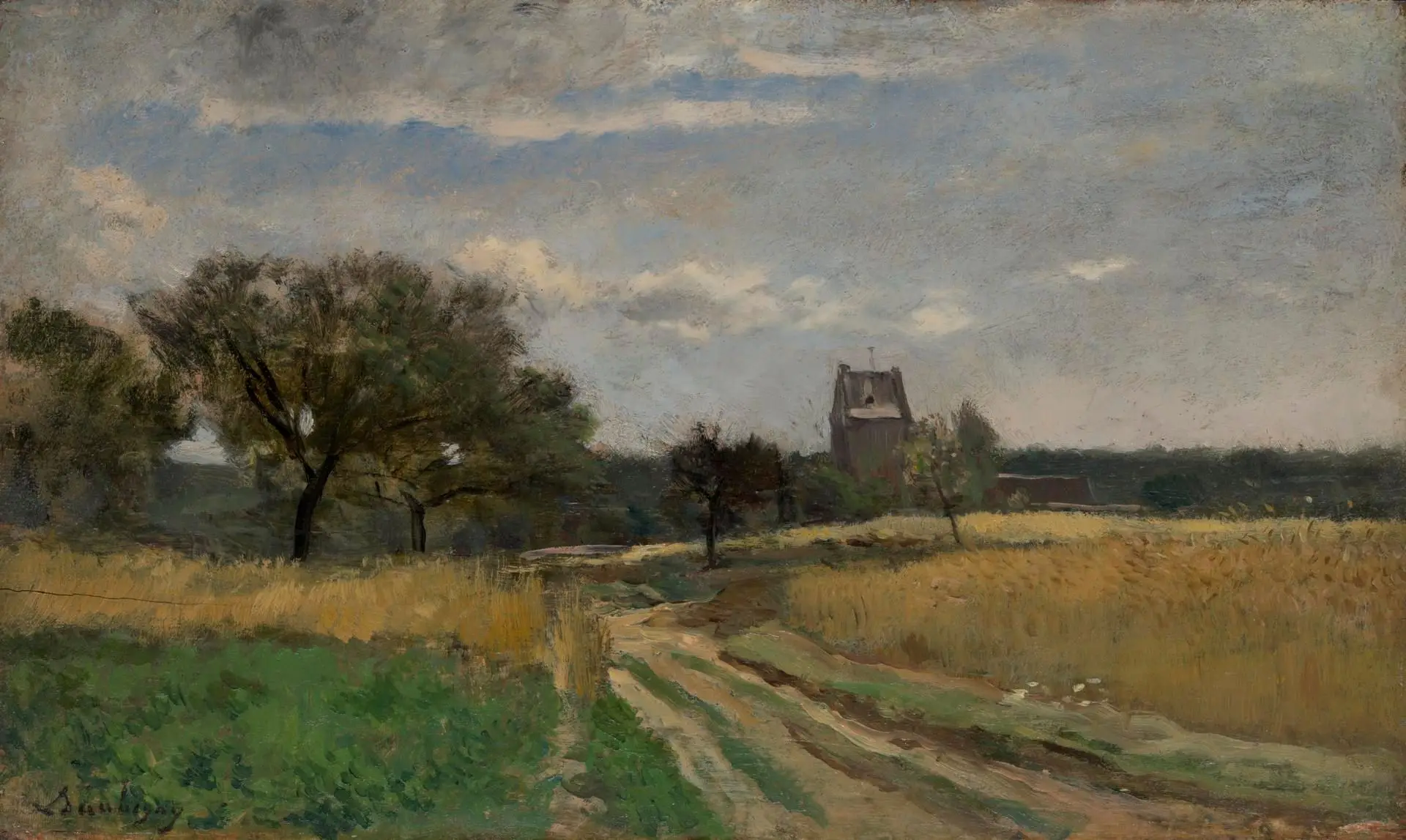 Landscape along a Country Road by Artist: Charles-François Daubigny