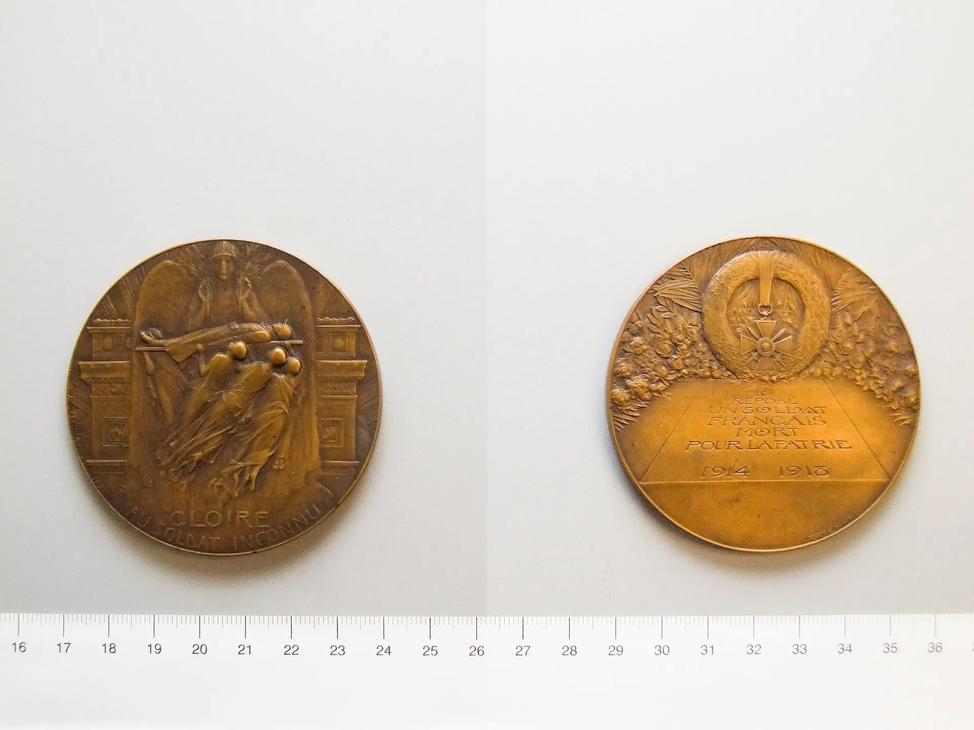 Medal Commemorating the Tomb of the Unknown Soldier by Artist: Raoul Bénard