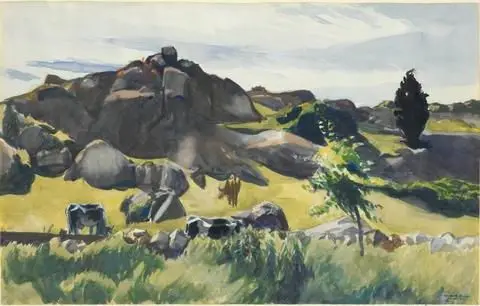 Cape Ann Pasture by Artist: Edward Hopper