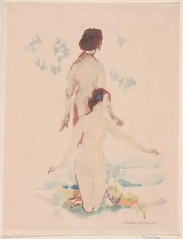 Circling Doves by Artist: Arthur B. Davies