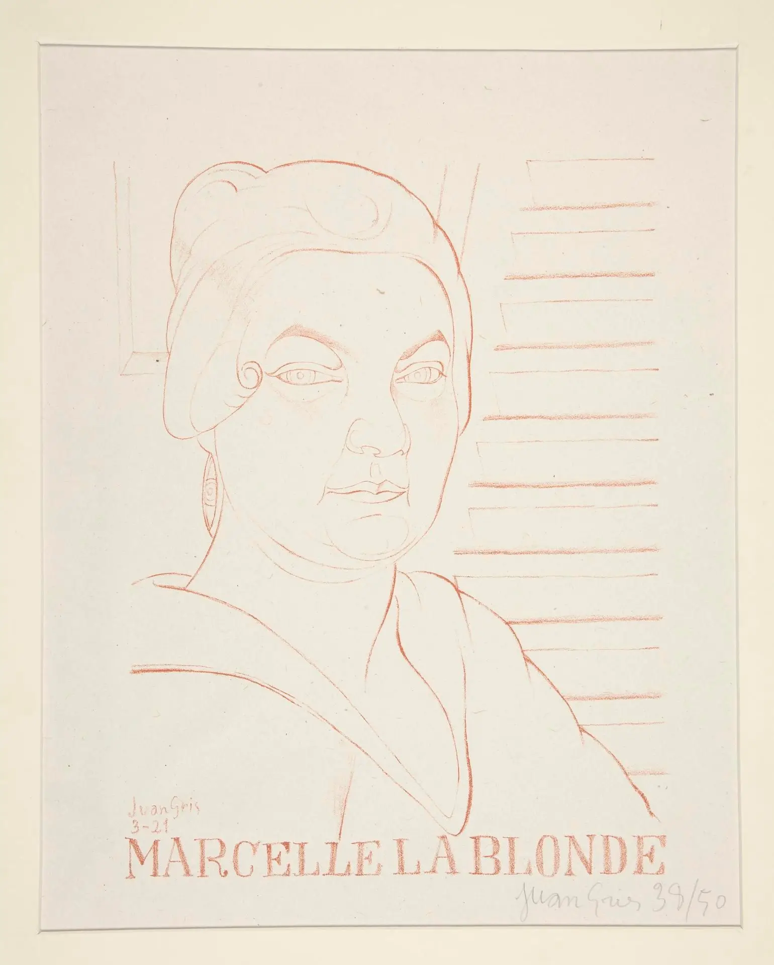 Marcelle La Blonde by Artist: Juan Gris