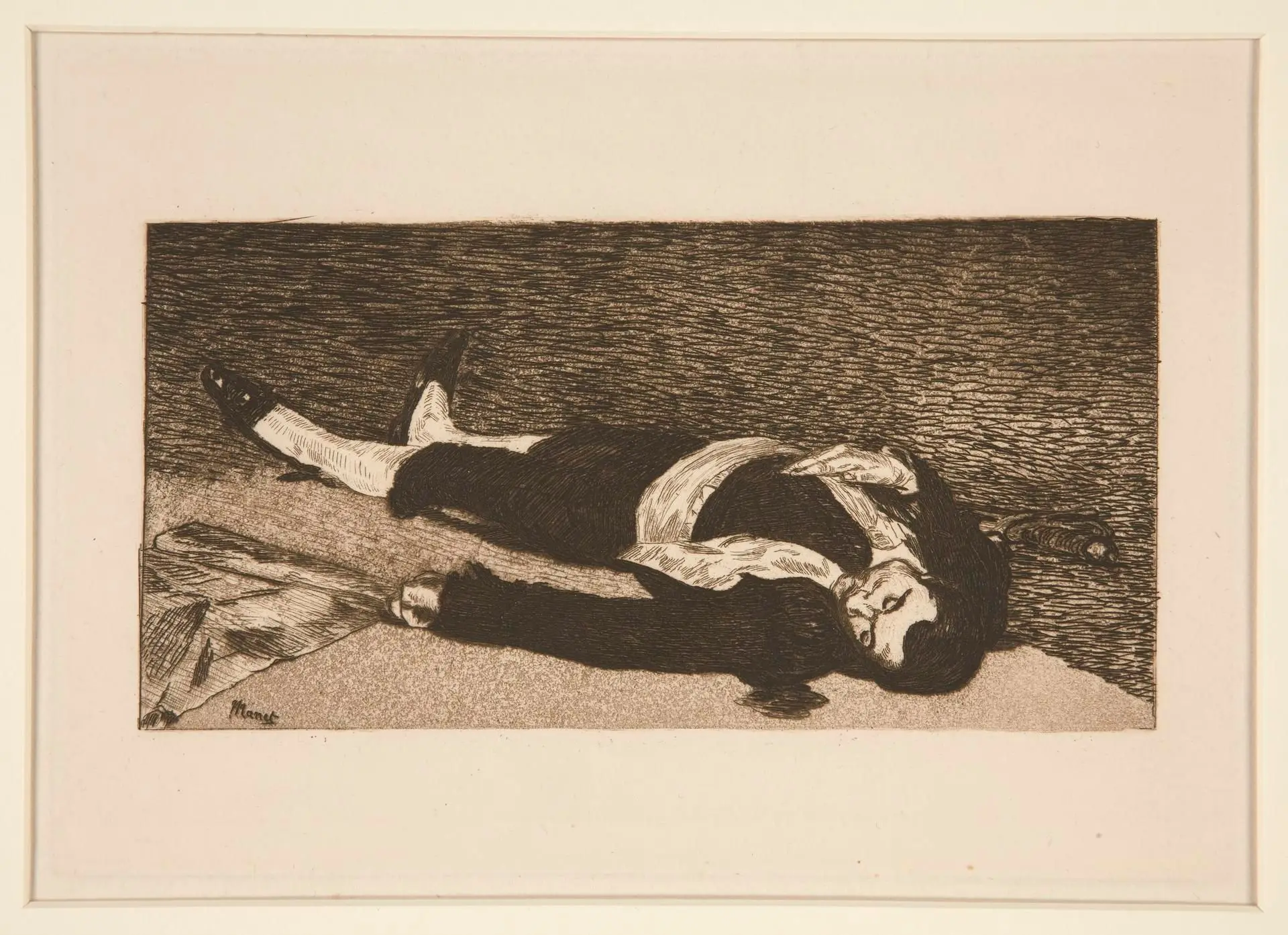 Torero mort (Dead Toreador) by Artist: Édouard Manet
