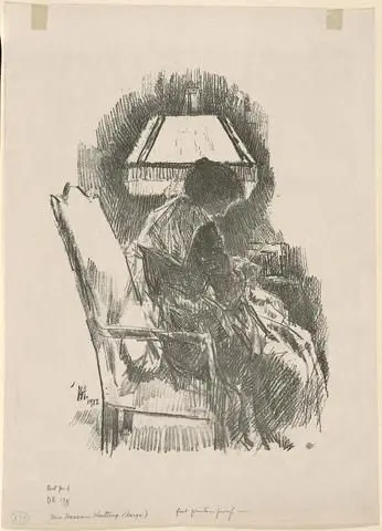 Mrs Hassam Knitting (large) by Artist: Childe Hassam