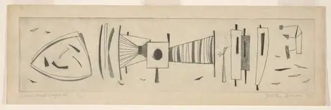 River Landscape III by Artist: Dorothy Dehner