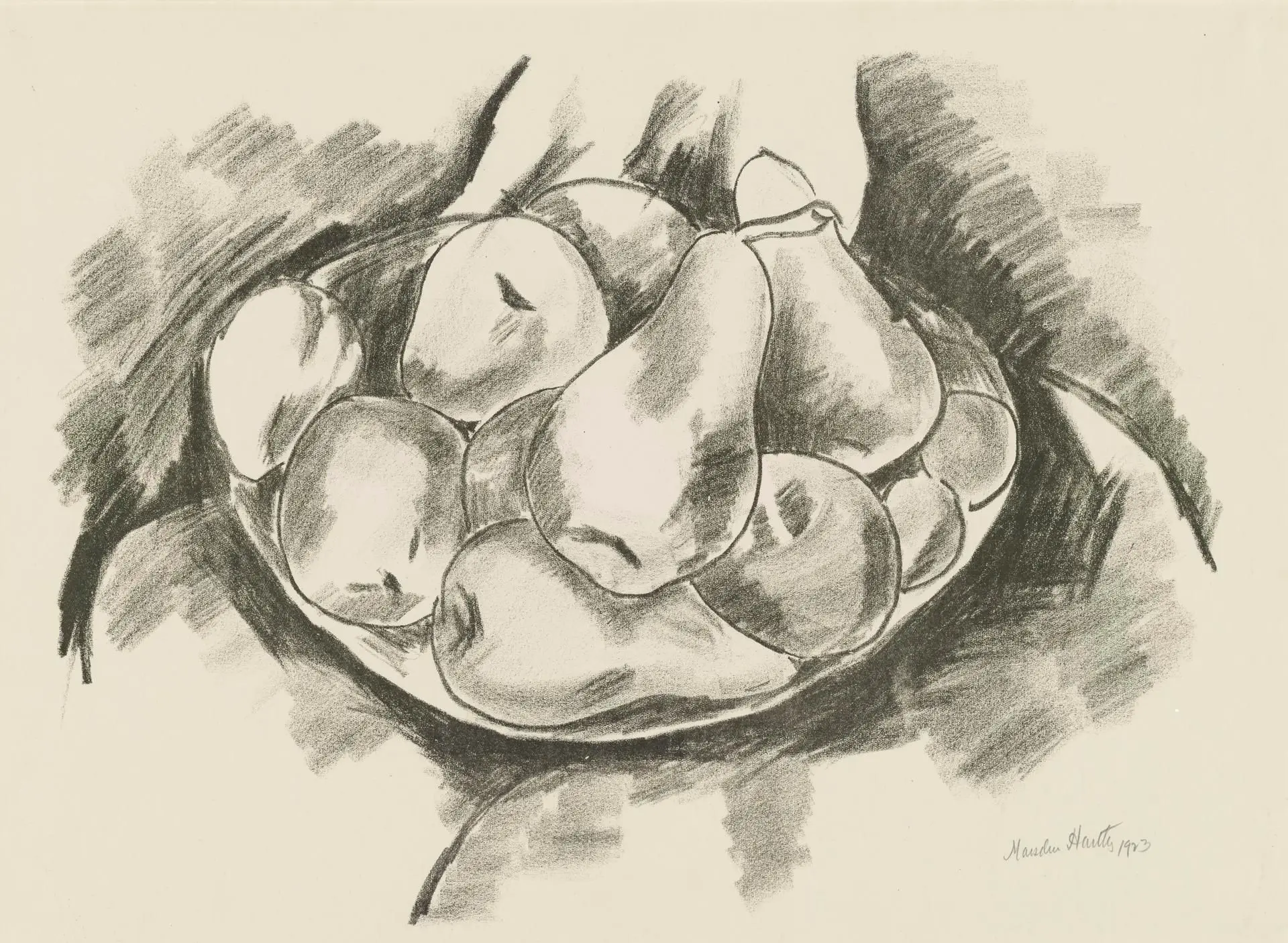 Dish of Apples and Pears by Artist: Marsden Hartley