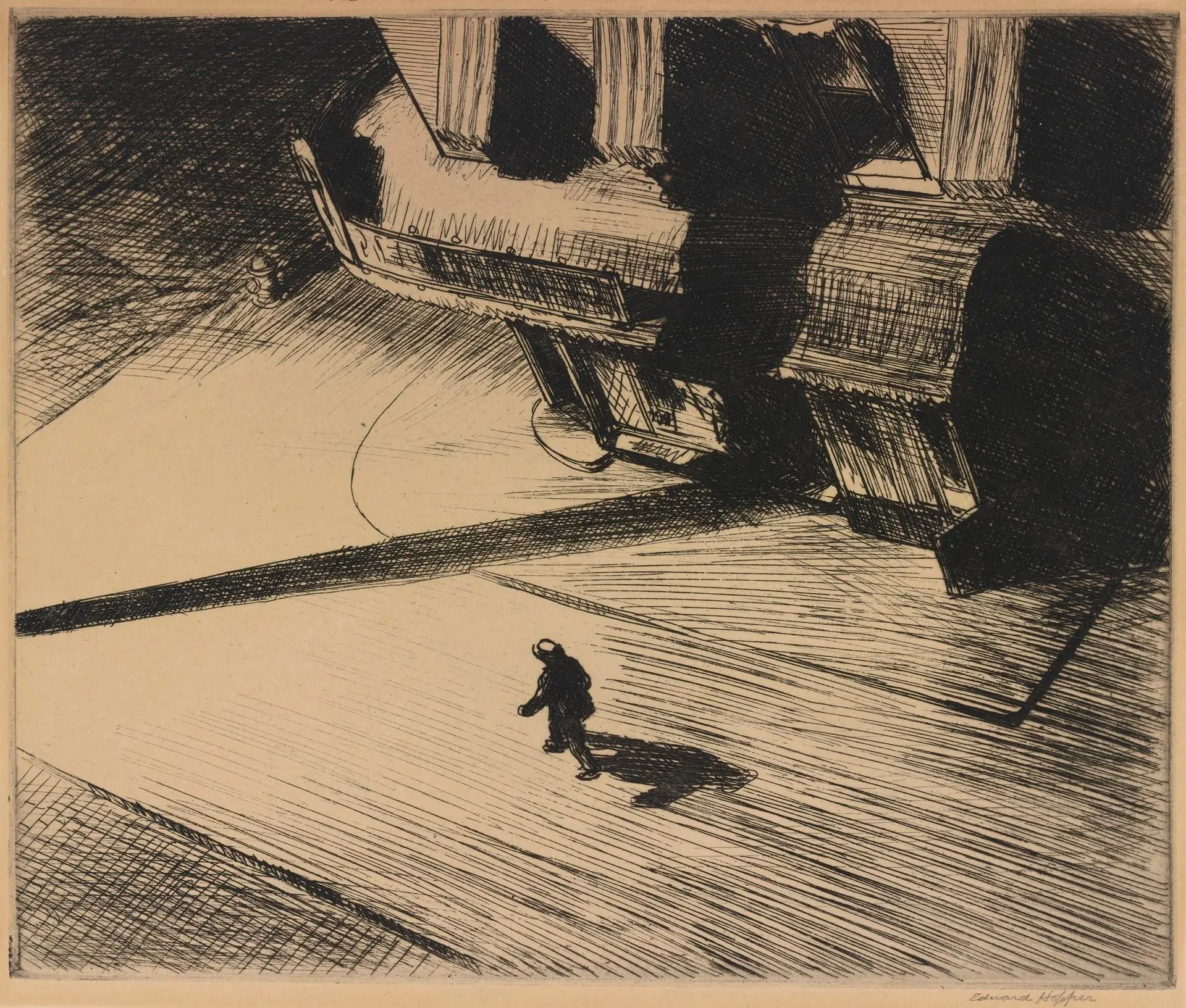Night Shadows by Artist: Edward Hopper