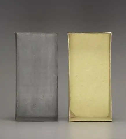 Sulfur-Covered Zinc Box (Plugged Corner) by Artist: Joseph Beuys