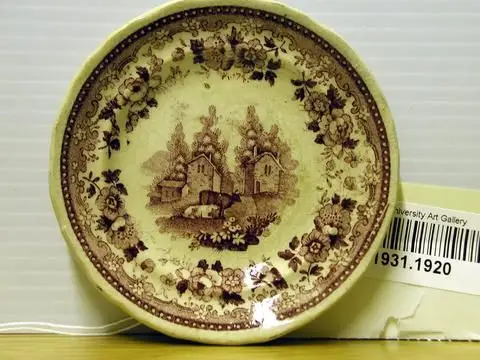 Cup Plate, "American Scenery" by Maker: Job and John Jackson