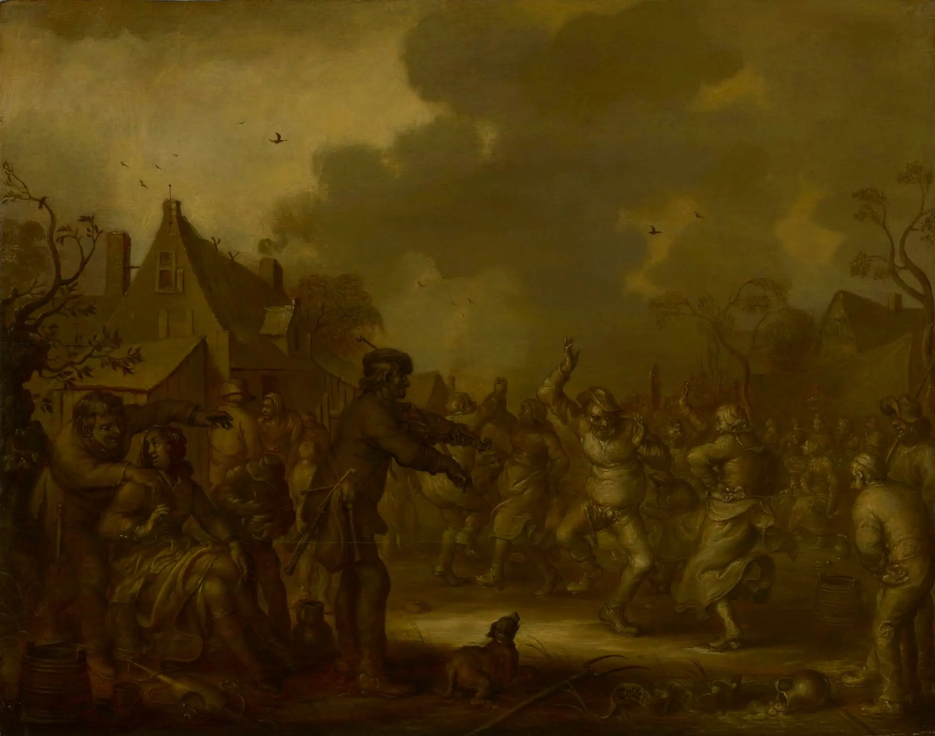 Peasants Dancing by Artist: Adriaen van de Venne