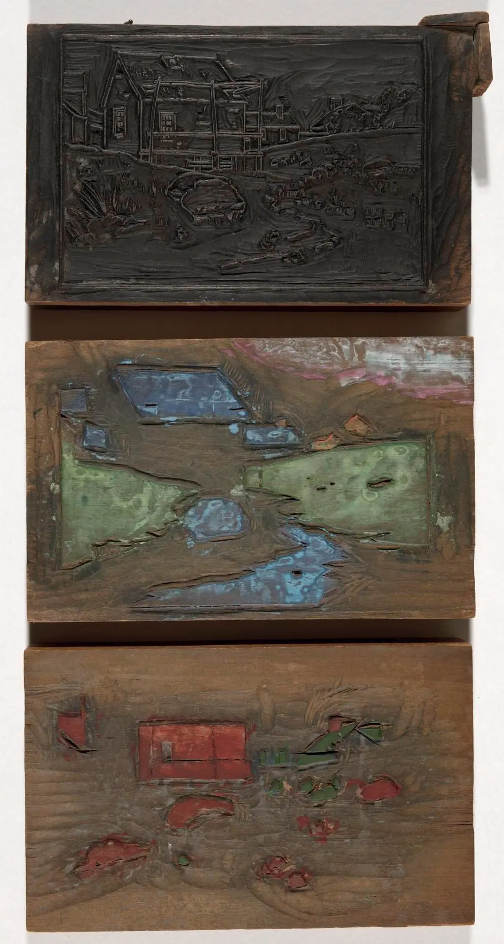 Key block for prints from the series: The Clam House by Artist: Arthur Wesley Dow