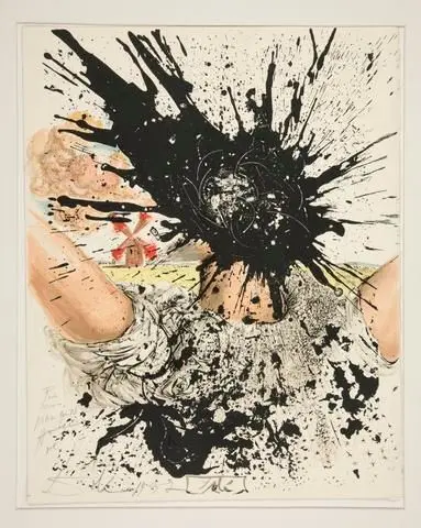 Don Quichotte a la tet qui eclate (Don Quixote with an exploding head) by Artist: Salvador Dalí