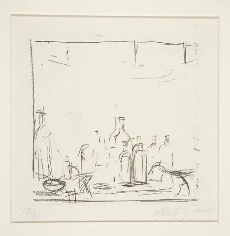 Untitled, from the book Un Poème dans chaque livre, by Paul Eluard by Artist: Alberto Giacometti