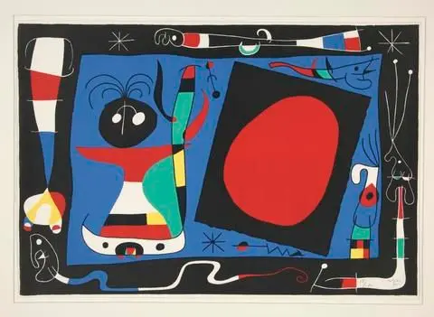 La femme au miroir (The Woman in the Mirror) by Artist: Joan Miró