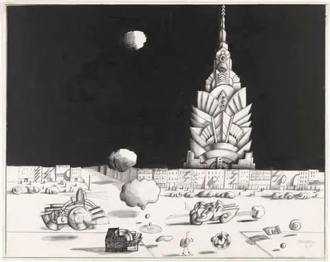 Empire State Building by Artist: Saul Steinberg
