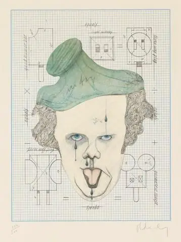 Symbolic Self-Portrait With "Equals" by Artist: Claes Oldenburg