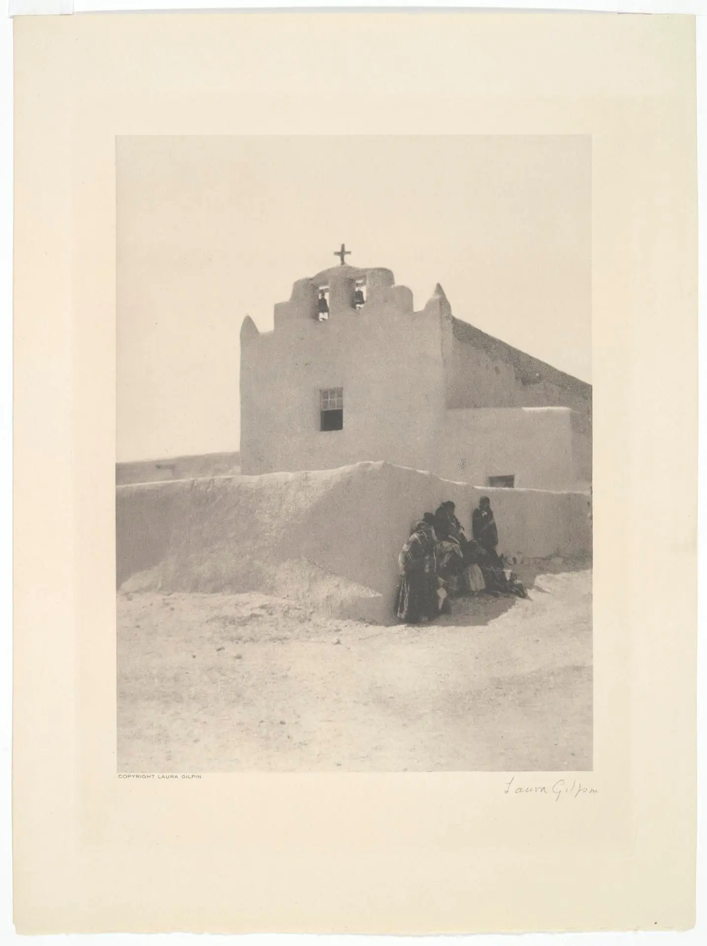 Laguna Pueblo Mission, New Mexico by Artist: Laura Gilpin