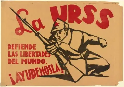 La URSS defiende las libertades del mundo. ¡Ayudémosla! (The U.S.S.R. Defends the Freedom of the World. Let Us Help It!) by Artist: Alfredo Zalce